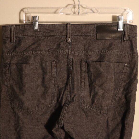 Calvin Klein Jeans light grey small fishbone design, long straight leg pants W34 - Picture 8 of 10